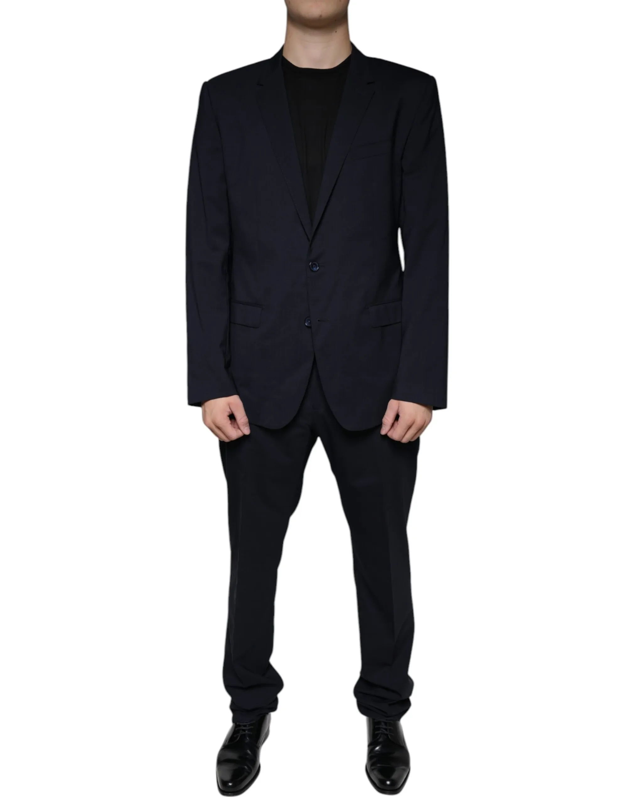 Dolce & Gabbana Men's Dark Blue Formal Tuxedo 2 Piece Suit