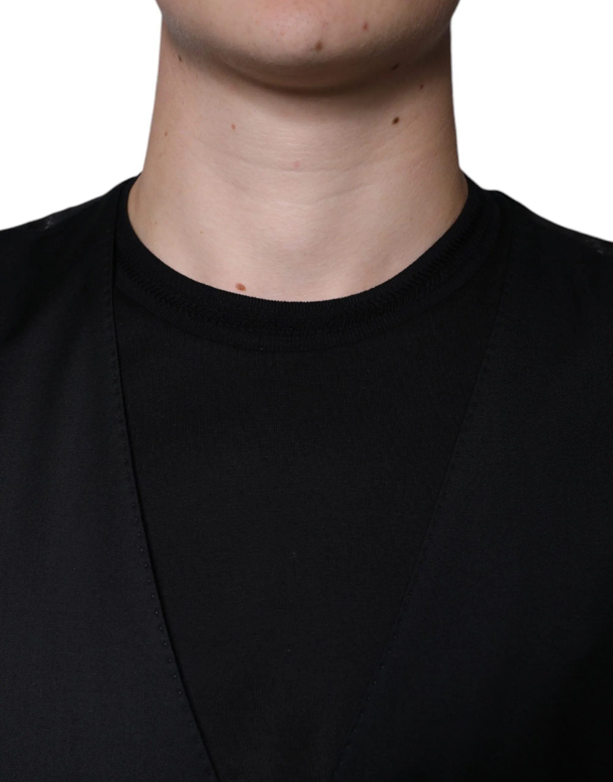 Dolce & Gabbana Men's Black Wool Waistcoat Dress Formal Vest