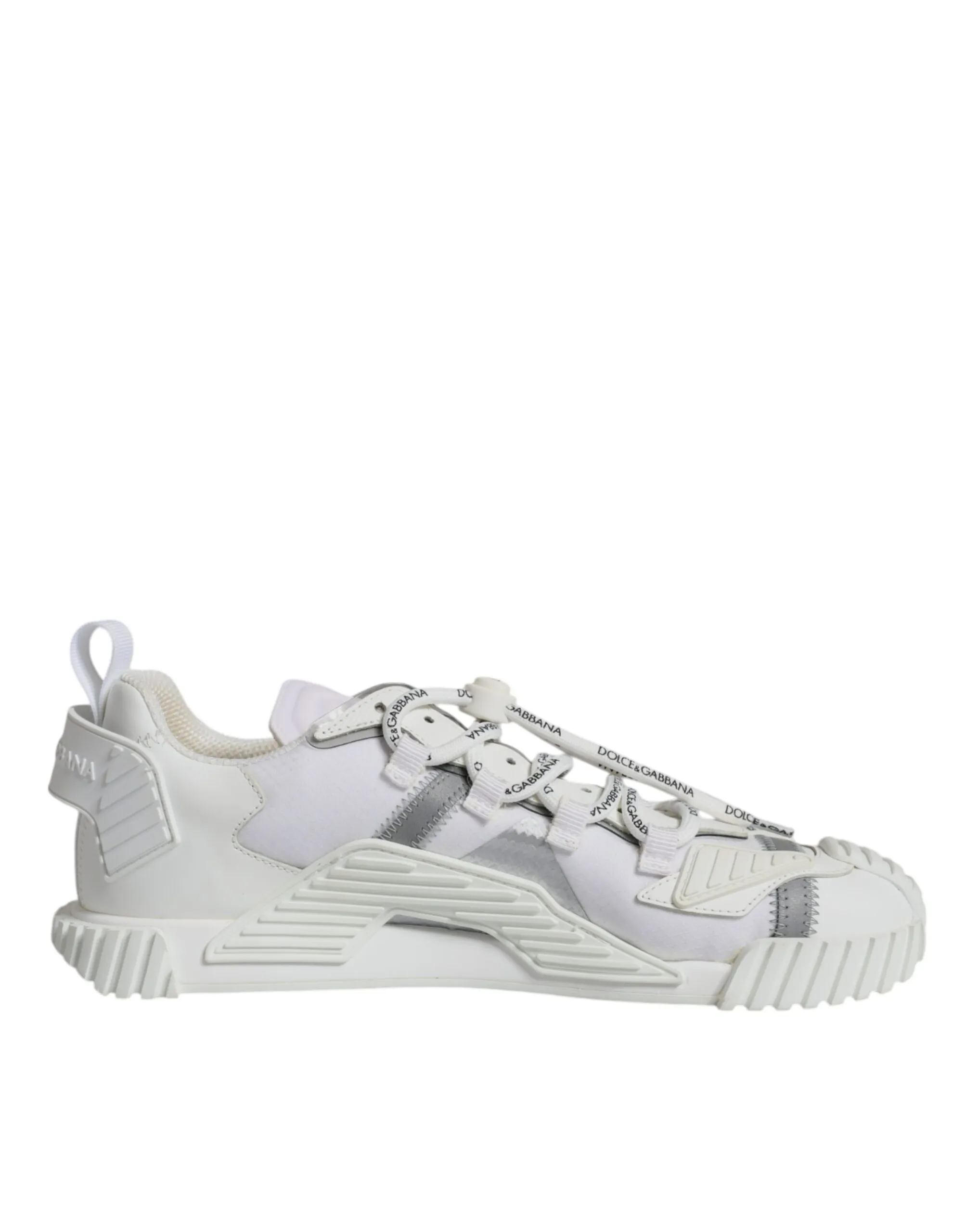Dolce & Gabbana Men's White Lace Up Low Top NS1 Sneakers Shoes