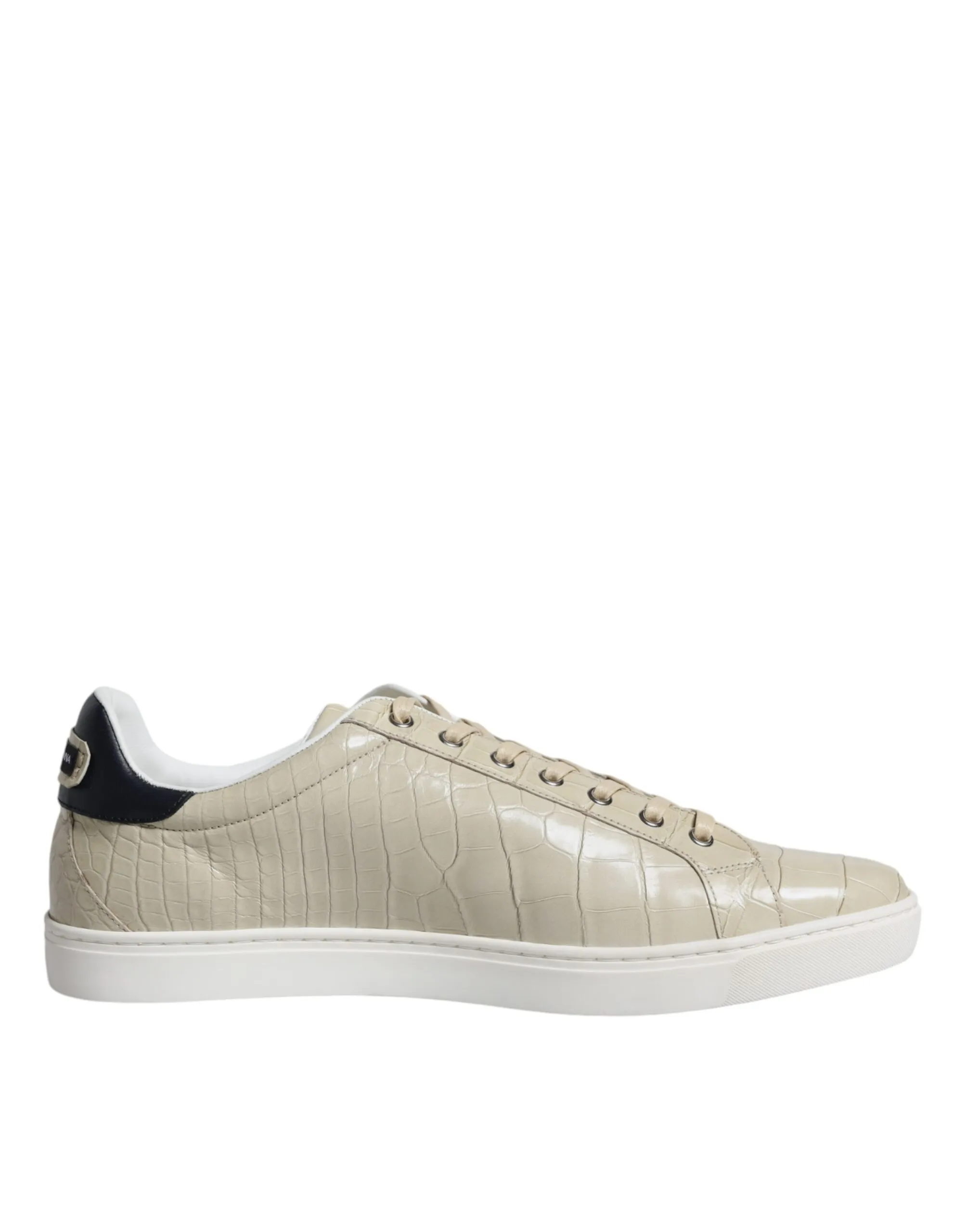 Dolce & Gabbana Men's Beige London Leather Low Top Sneakers Shoes