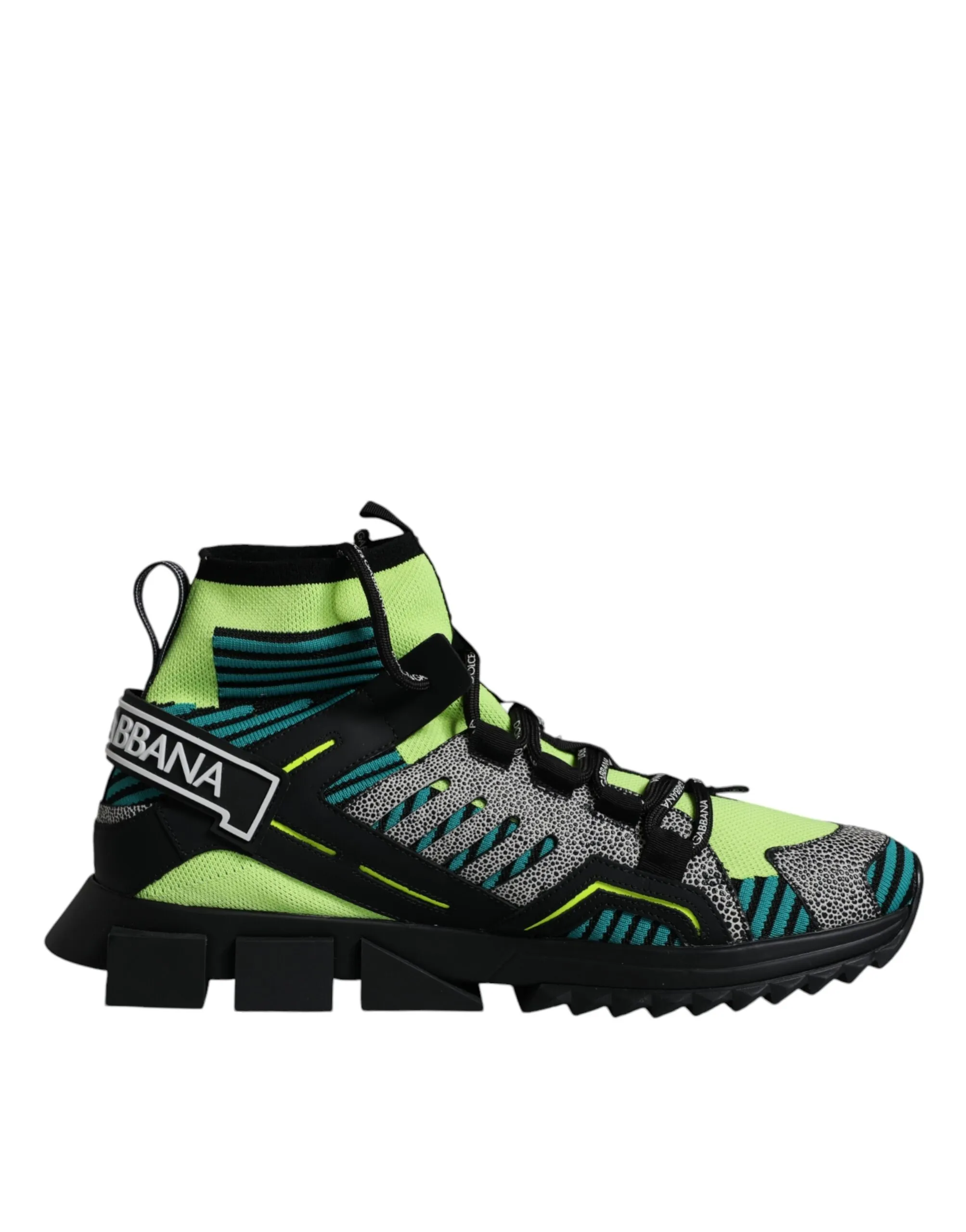 Dolce & Gabbana Men's Multicolor Fabric High Top Sorrento Sneakers Shoes