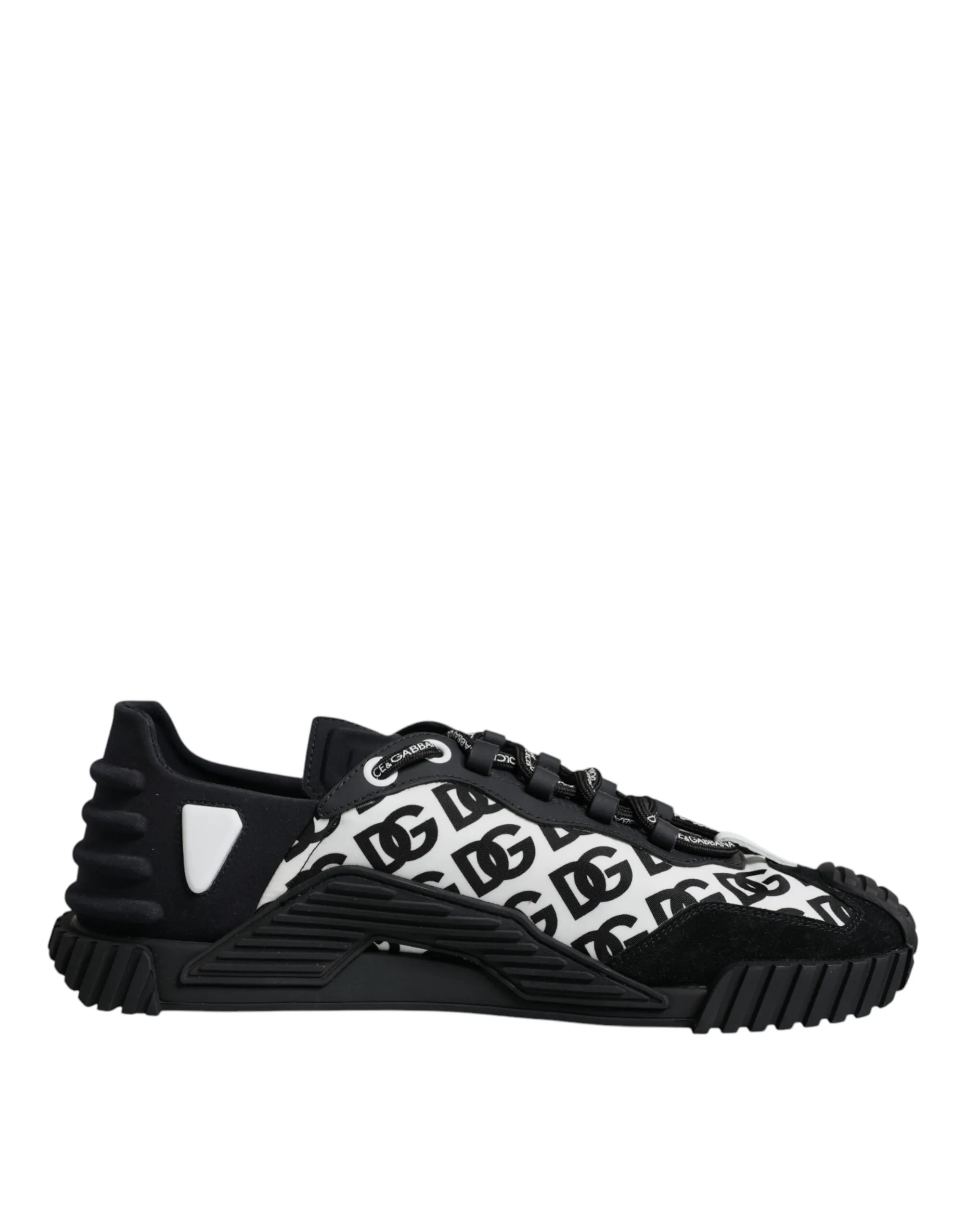 Dolce & Gabbana Men's Black Logo Lace Up Low Top NS1 Sneakers Shoes