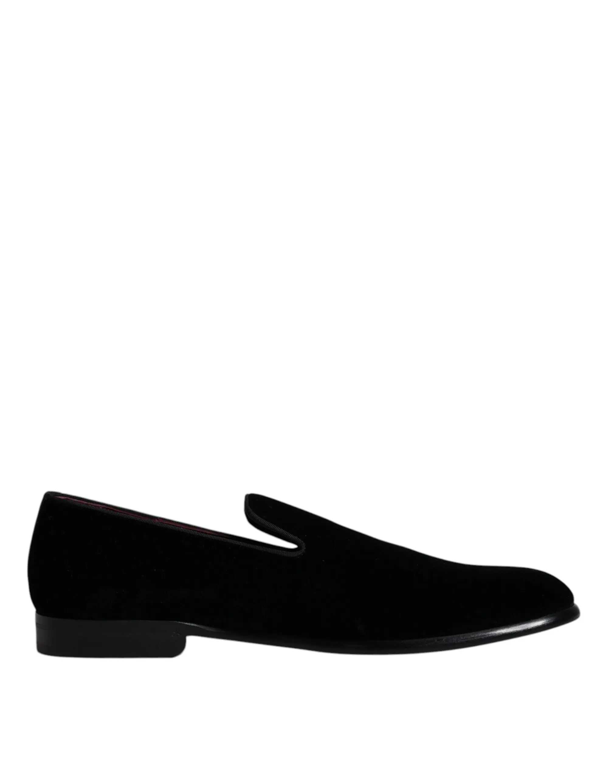 Dolce & Gabbana Men's Black Suede Leather Slippers Loafers Shoes