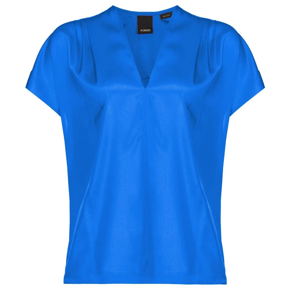 PINKO Women's Blue Silk Sweater
