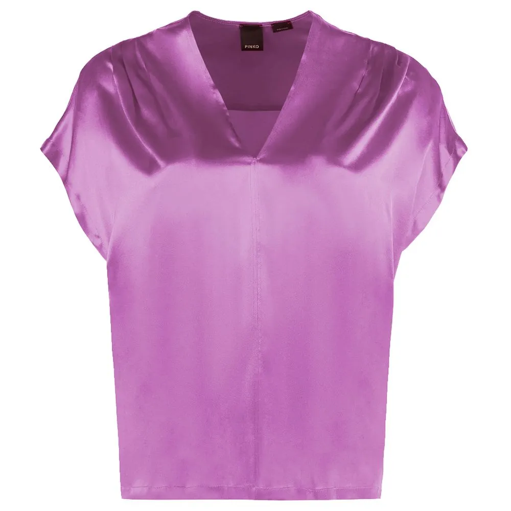 PINKO Women's Purple Silk Sweater