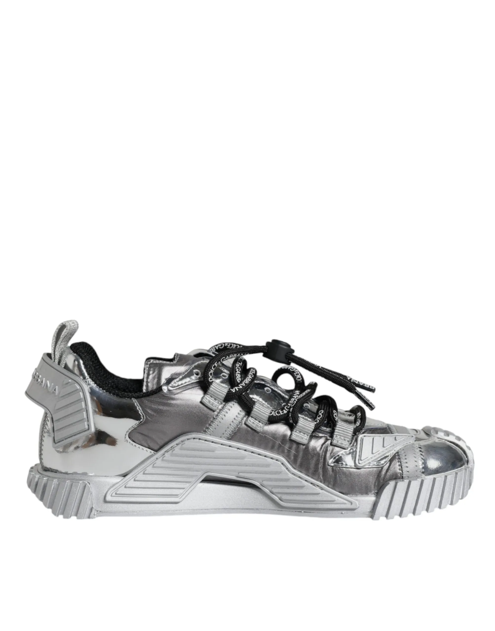 Dolce & Gabbana Women's Silver Polyester NS1 Low Top Sneakers Shoes
