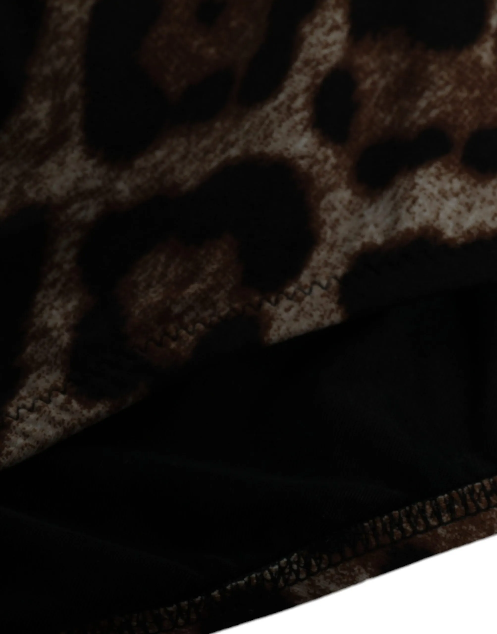 Dolce & Gabbana Women's Brown Silk Stretch Leopard Bra Panty Underwear