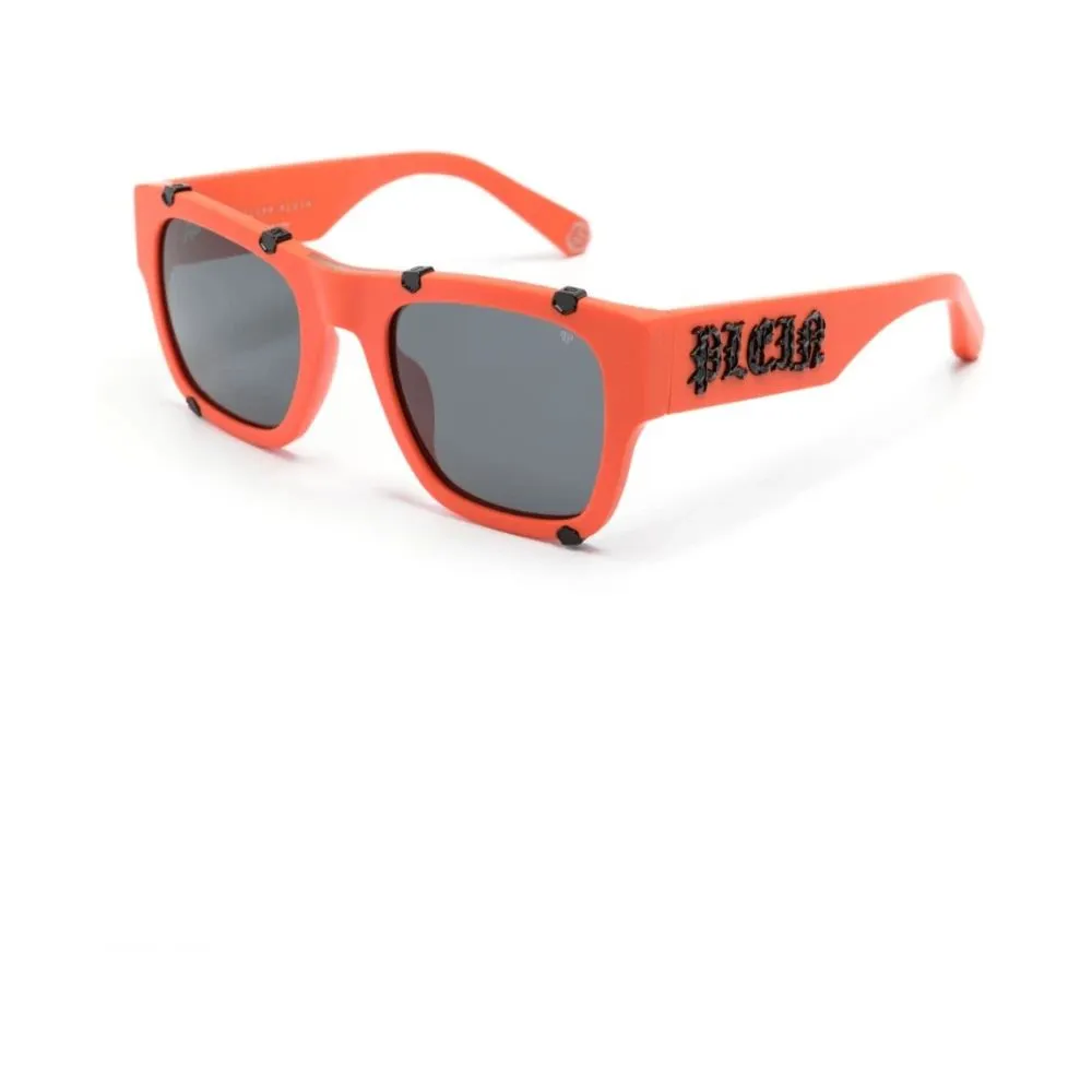 Philipp Plein Men's Orange Acetate Sunglasses