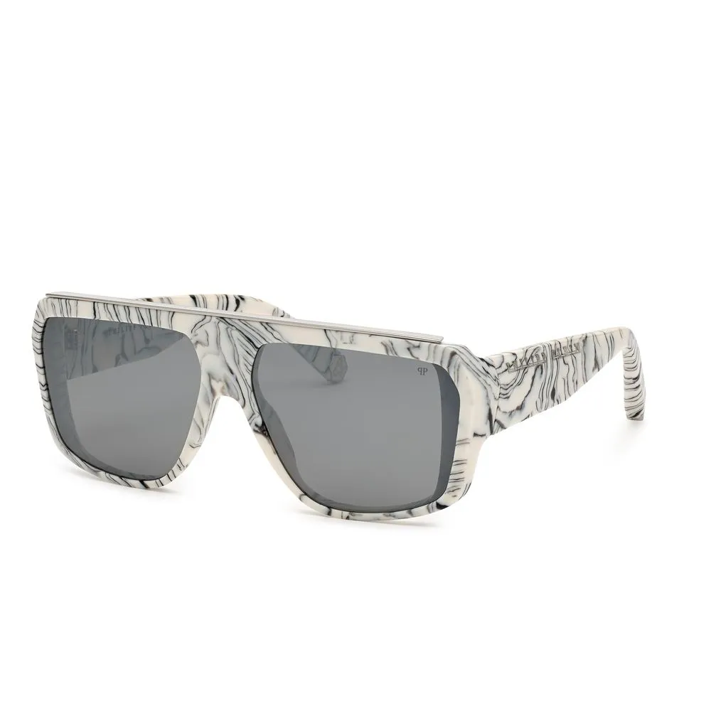 Philipp Plein Men's White Injected Sunglasses