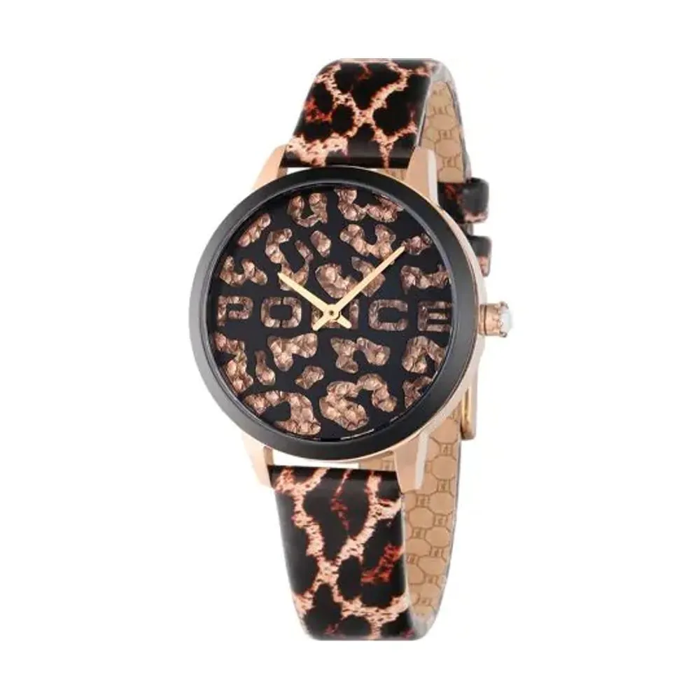 Police Women's Brown Leather Watch