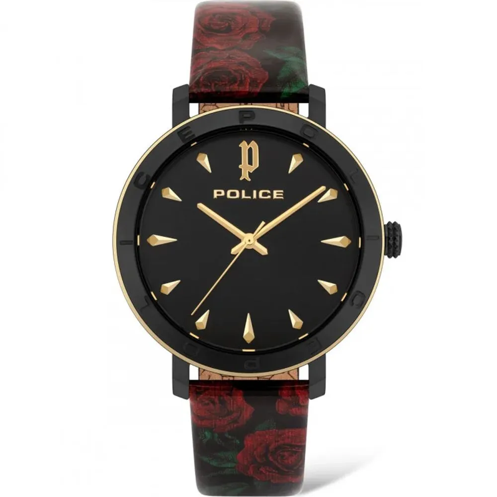 Police Women's Red Stainless Steel Watch