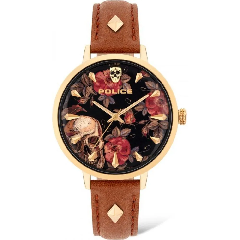 Police Women's Brown Leather Watch