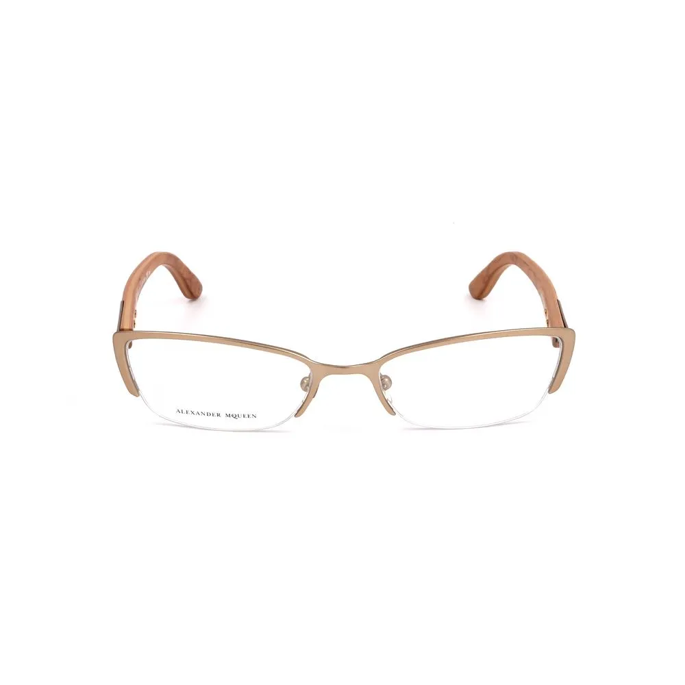 Alexander McQueen Women's Brown Metal Frames