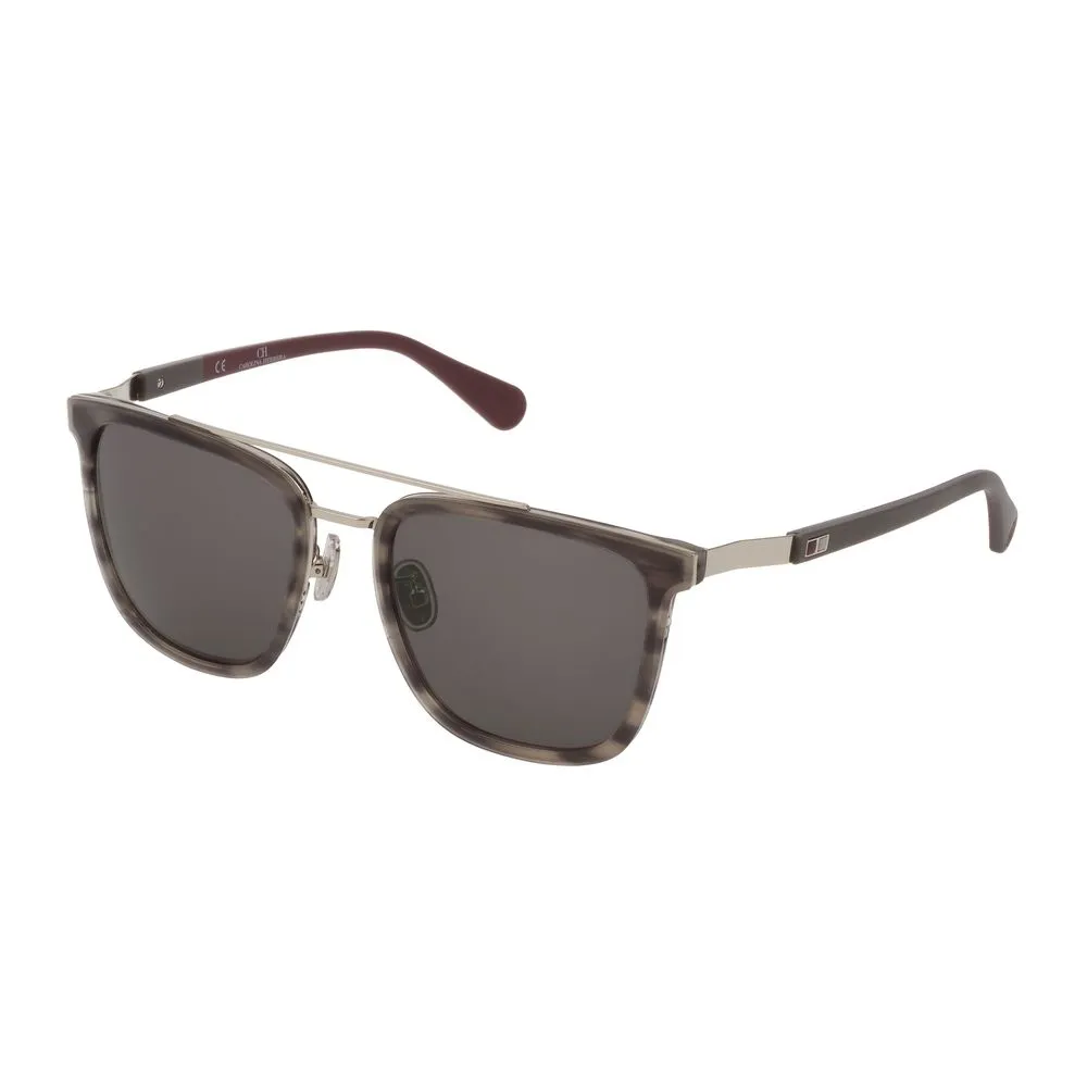Carolina Herrera Men's Gray Acetate And Metal Sunglasses