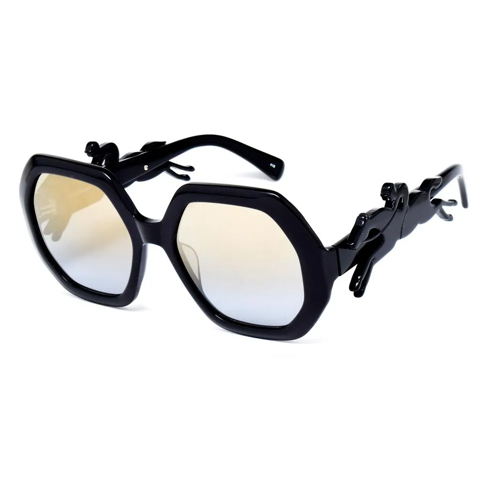 Longchamp Women's Black Acetate Sunglasses