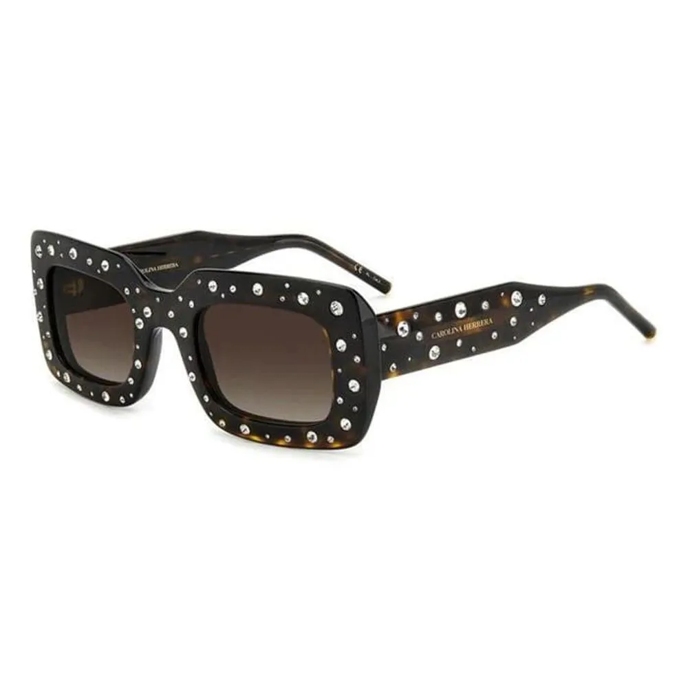 Carolina Herrera Women's Brown Acetate Sunglasses