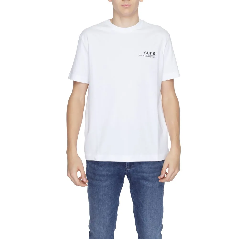 Suns Men's White Cotton T-Shirt