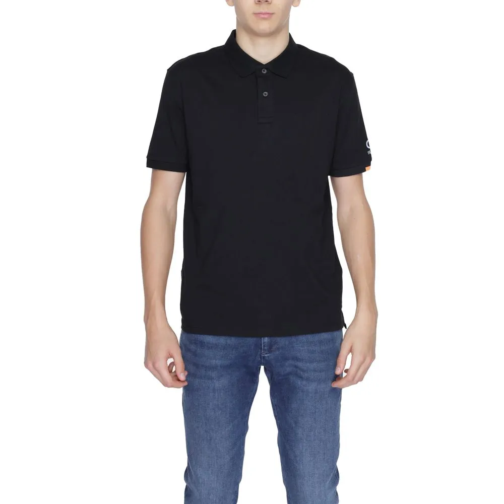 Suns Men's Black Cotton Polo Shirt