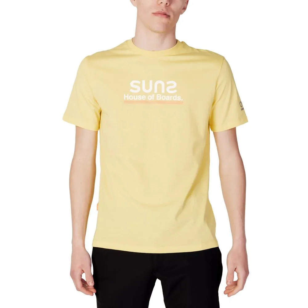 Suns Men's Yellow Cotton T-Shirt