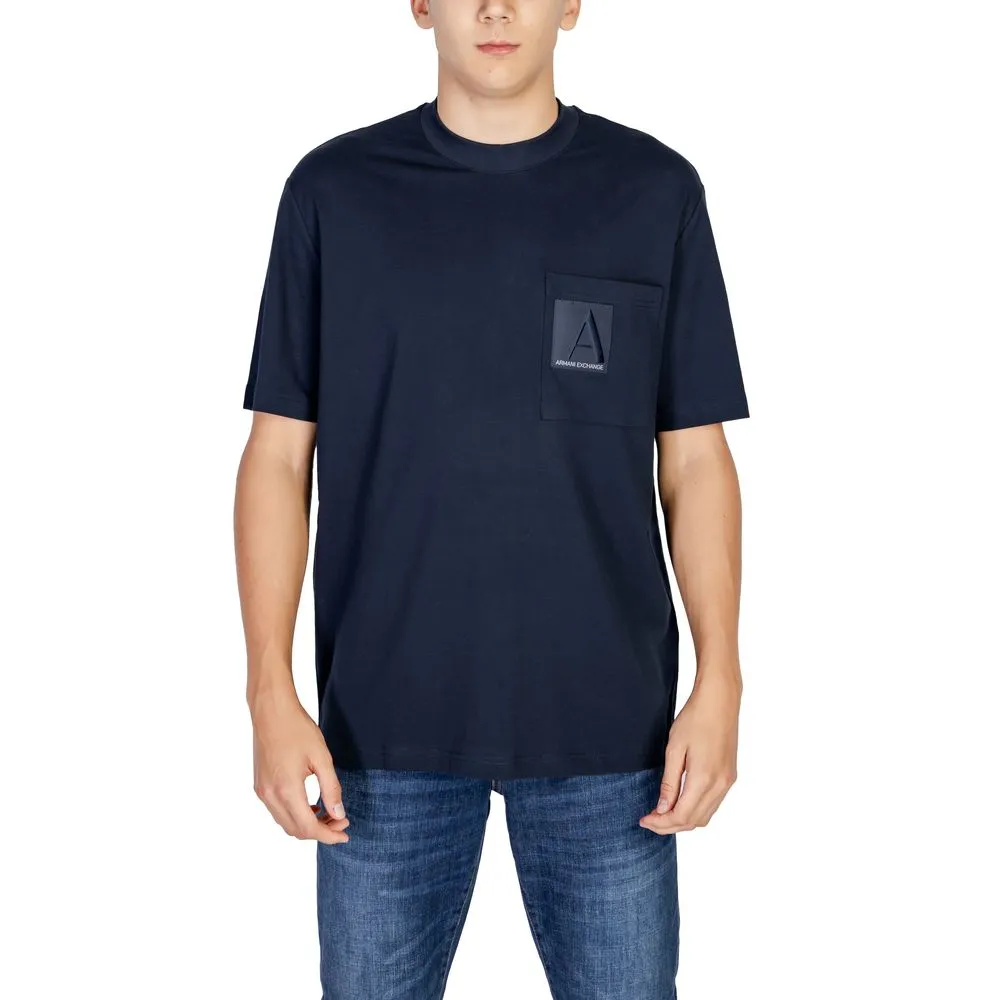 Armani Exchange Men's Blue Cotton T-Shirt