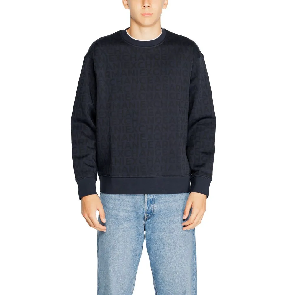 Armani Exchange Men's Blue Cotton Sweater