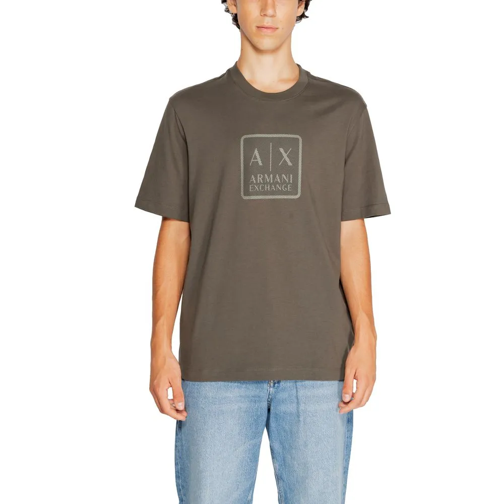 Armani Exchange Men's Green Cotton T-Shirt