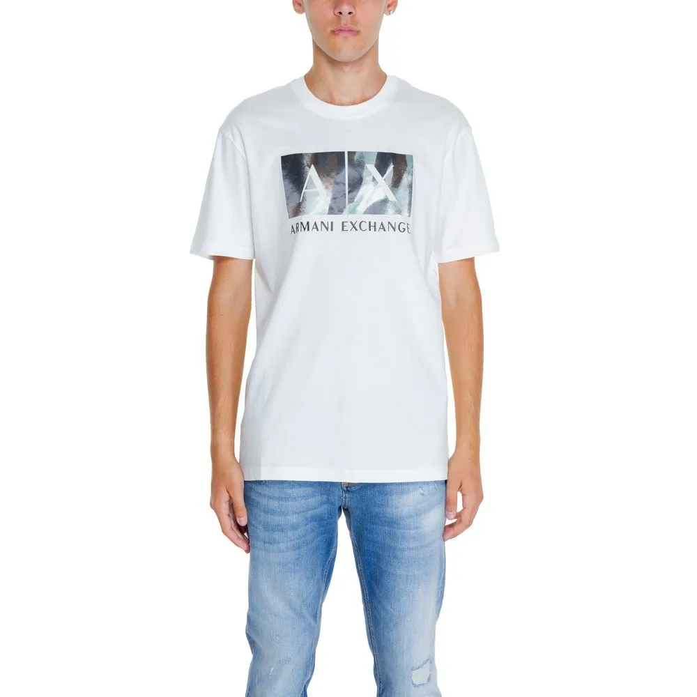 Armani Exchange Men's White Cotton T-Shirt