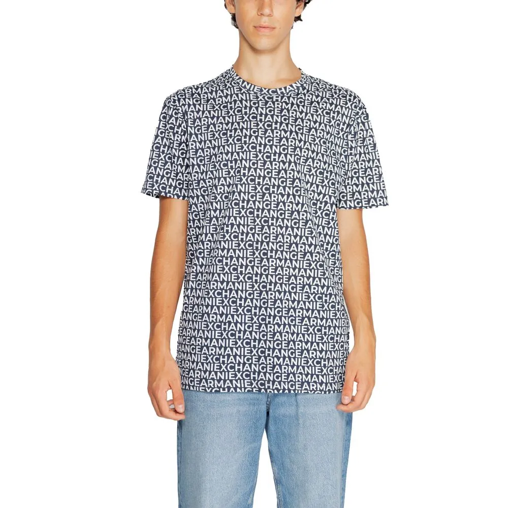 Armani Exchange Men's Blue Cotton T-Shirt