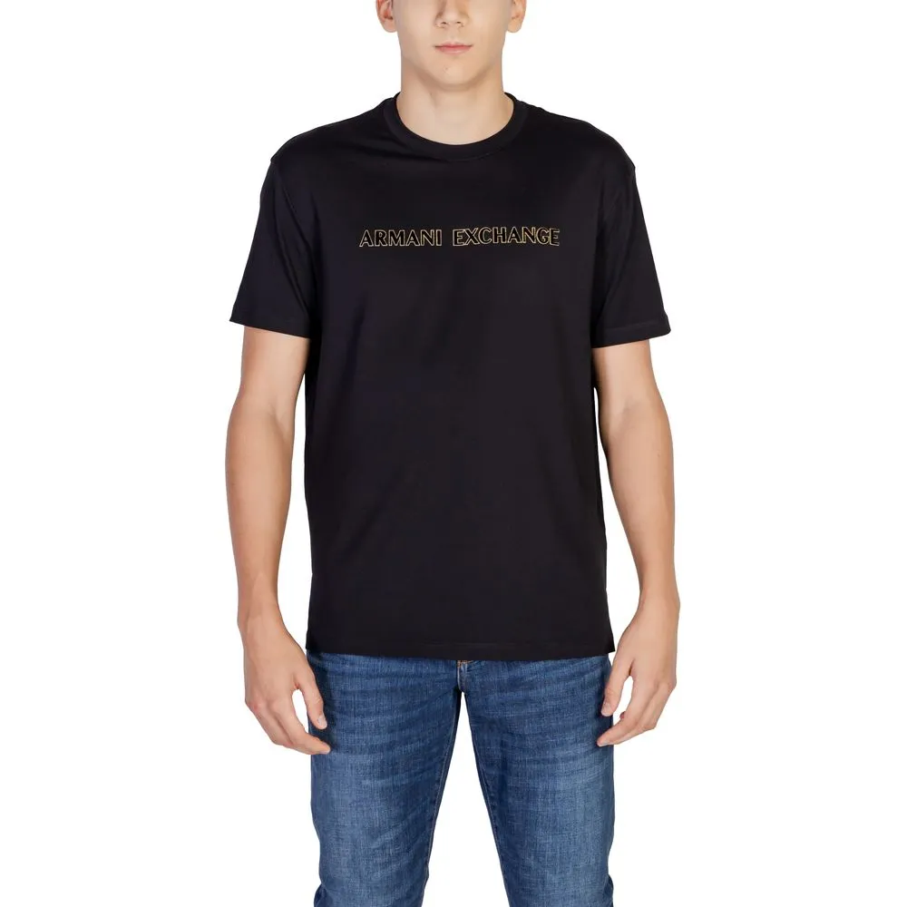 Armani Exchange Men's Black Cotton T-Shirt