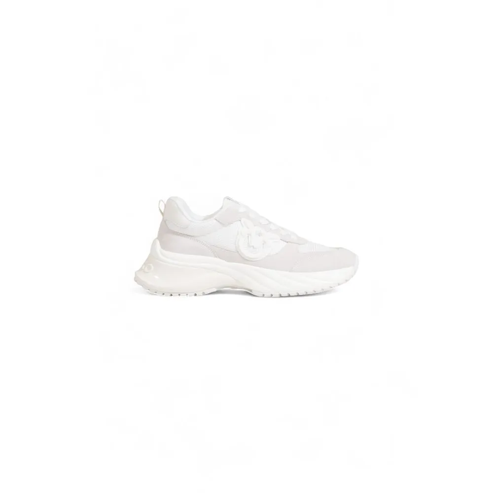 PINKO Women's White Fabric Sneaker
