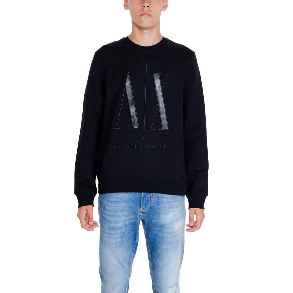Armani Exchange Men's Black Cotton Sweater