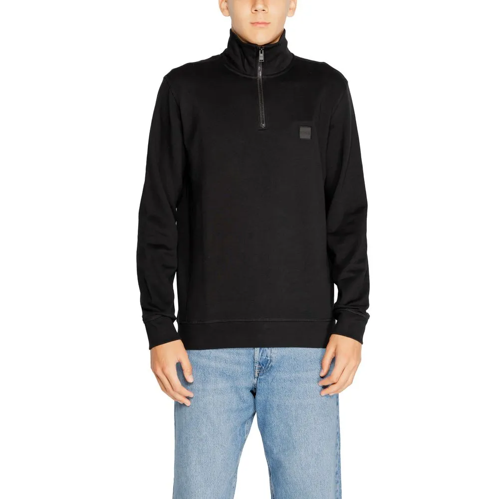 Hugo Boss Men's Black Cotton Sweater