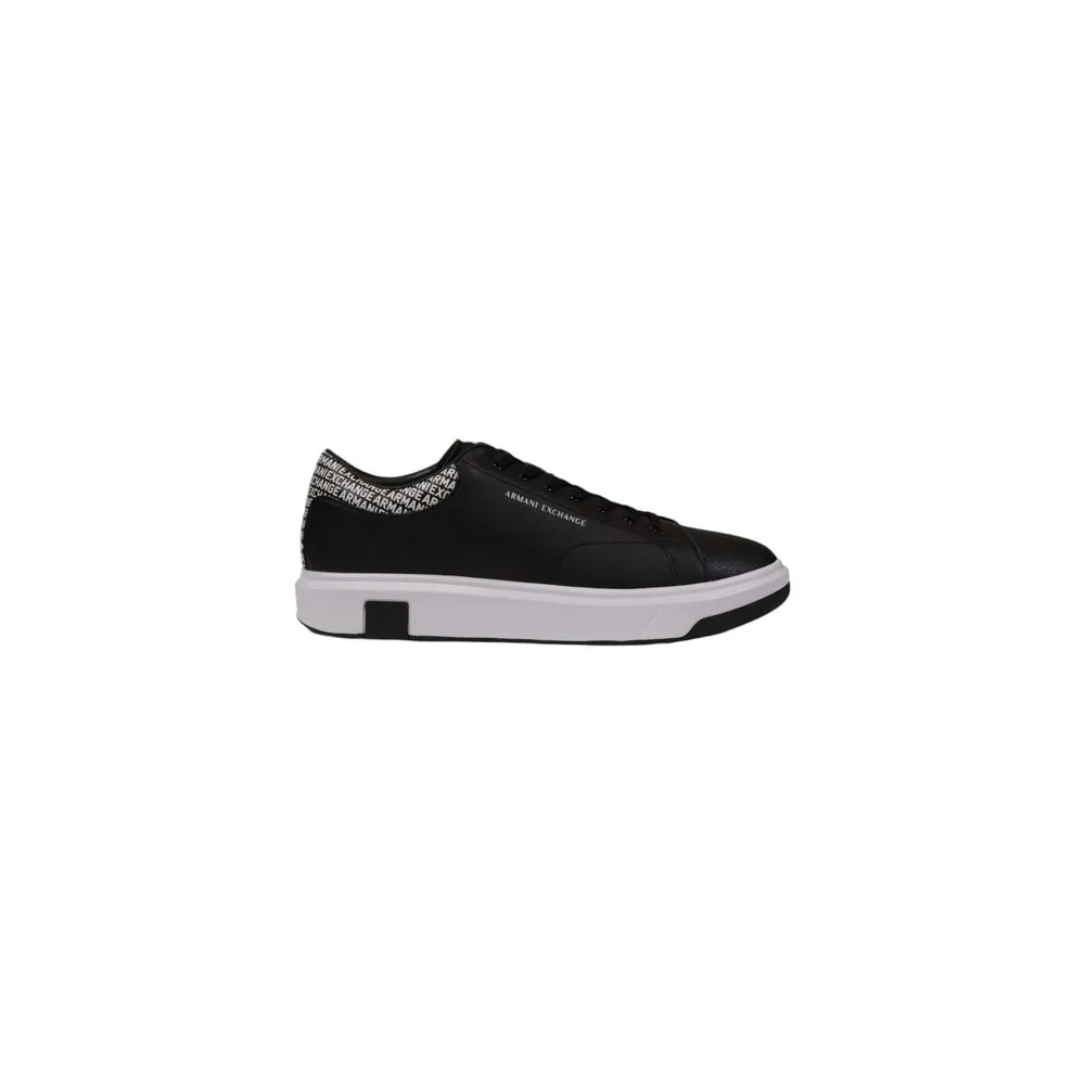 Armani Exchange Men's Black Leather Sneaker