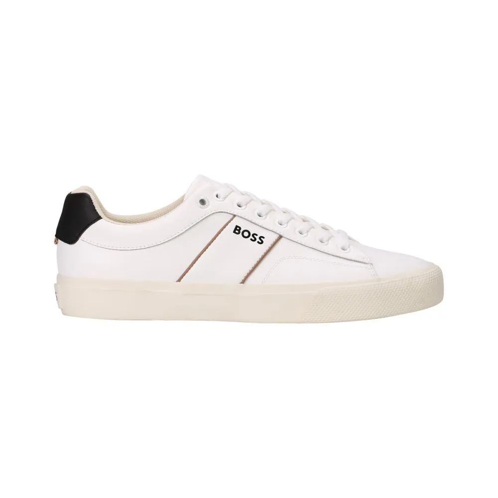 Hugo Boss Men's White Leather Sneaker