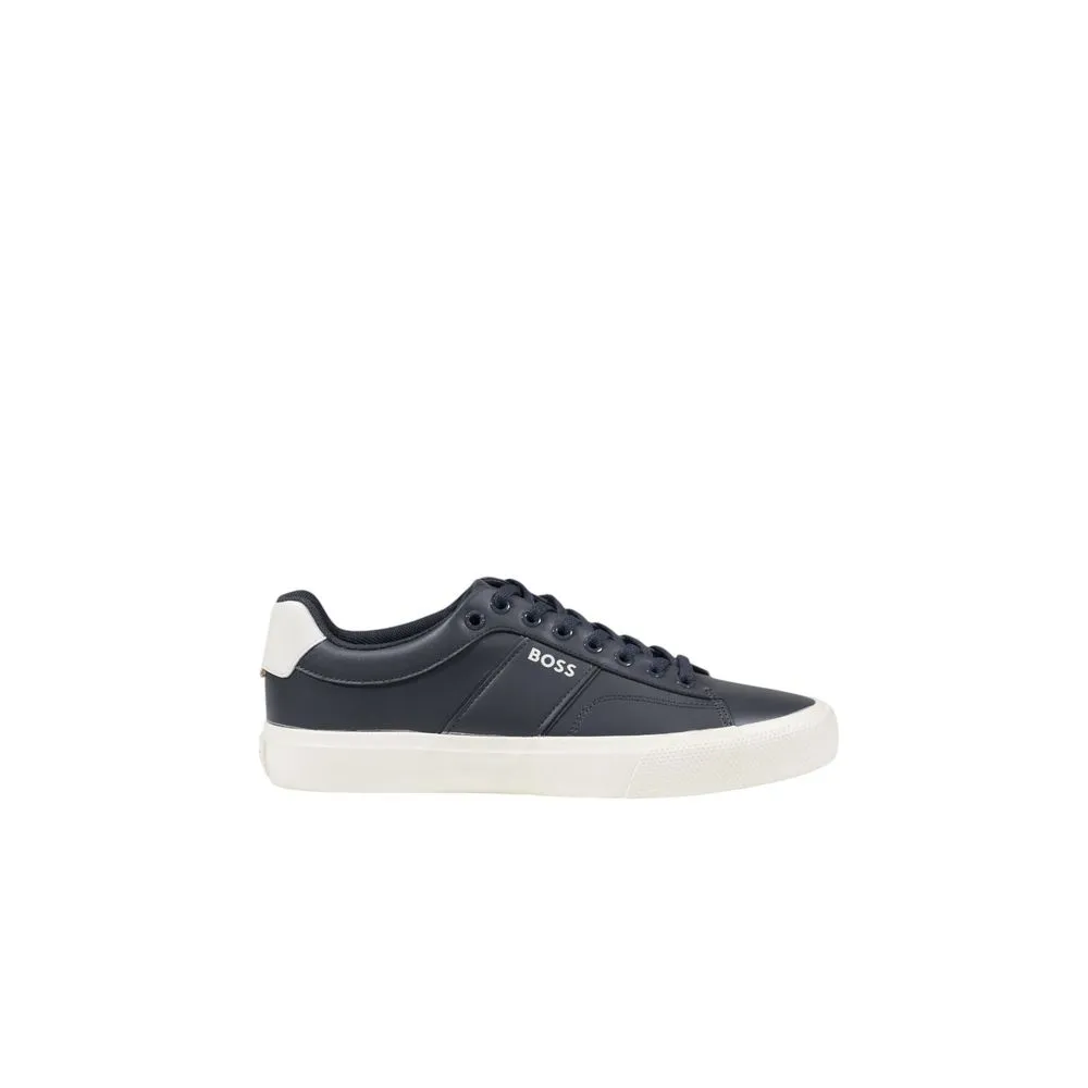 Hugo Boss Men's Blue Leather Sneaker