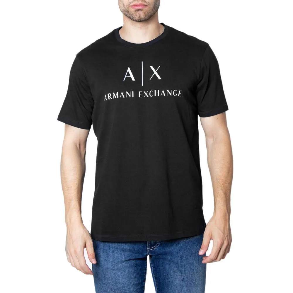 Armani Exchange Men's Black Cotton T-Shirt