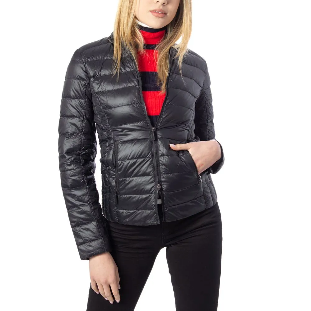 Armani Exchange Women's Black Polyester Jackets & Coat