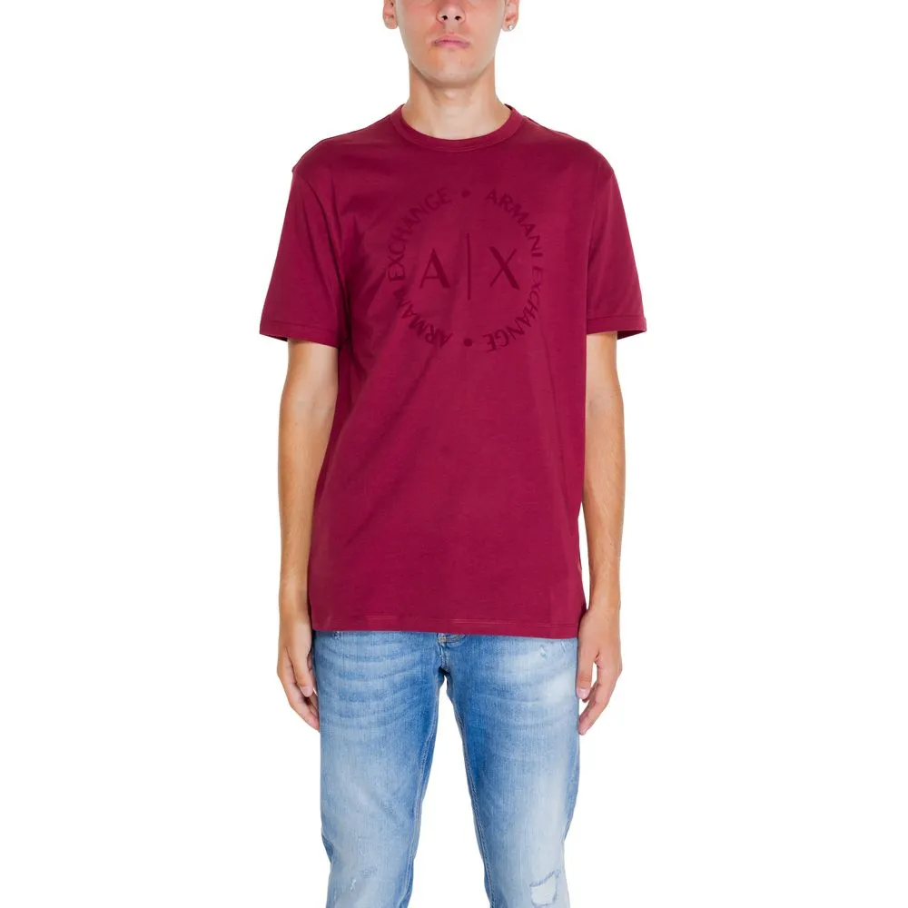 Armani Exchange Men's Bordeaux Cotton T-Shirt