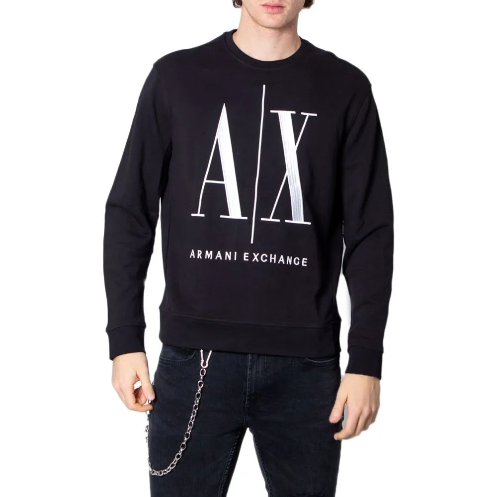 Armani Exchange Men's Black Cotton Sweater