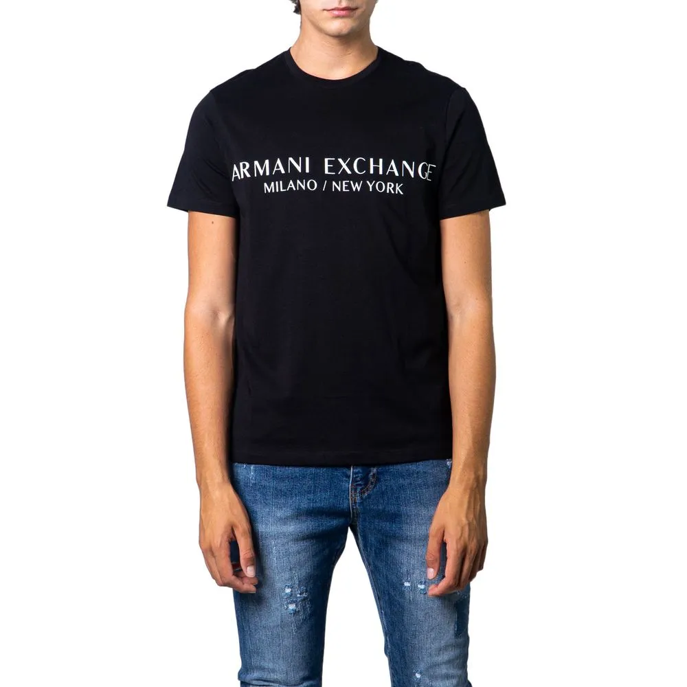 Armani Exchange Men's Black Cotton T-Shirt