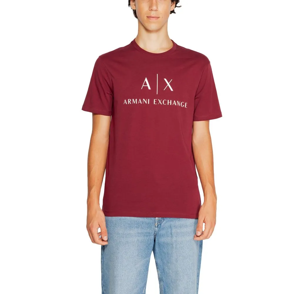 Armani Exchange Men's Bordeaux Cotton T-Shirt