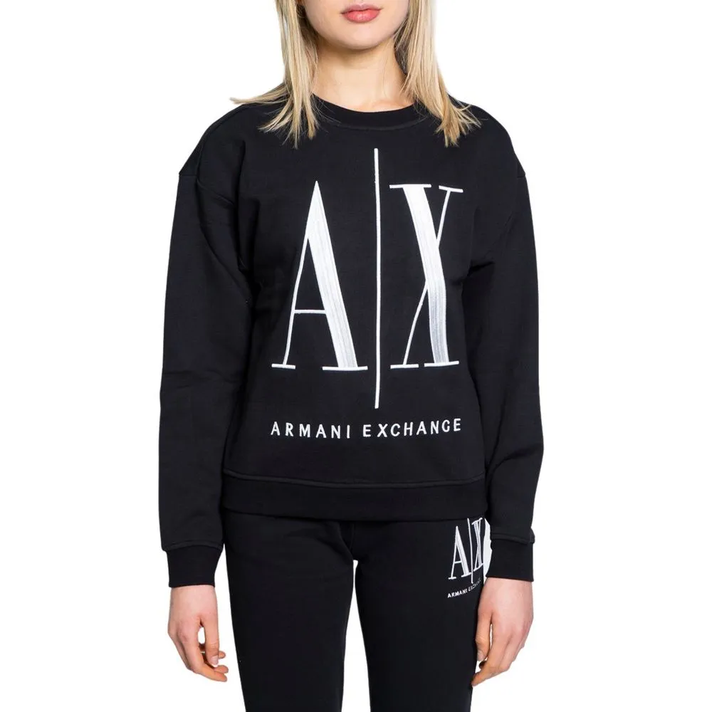 Armani Exchange Women's Black Cotton Sweater