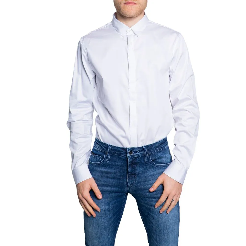 Armani Exchange Men's White Cotton Shirt