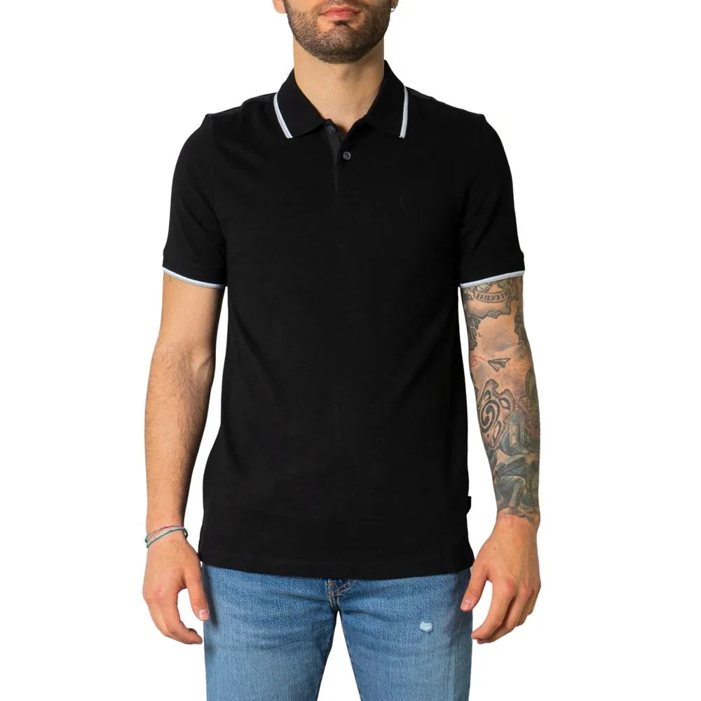 Armani Exchange Men's Black Cotton Polo Shirt