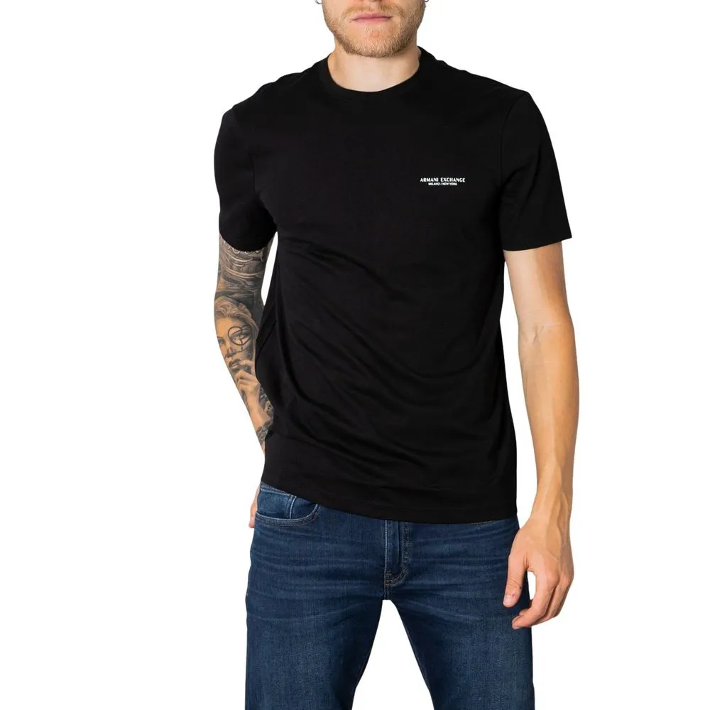 Armani Exchange Men's Black Cotton T-Shirt