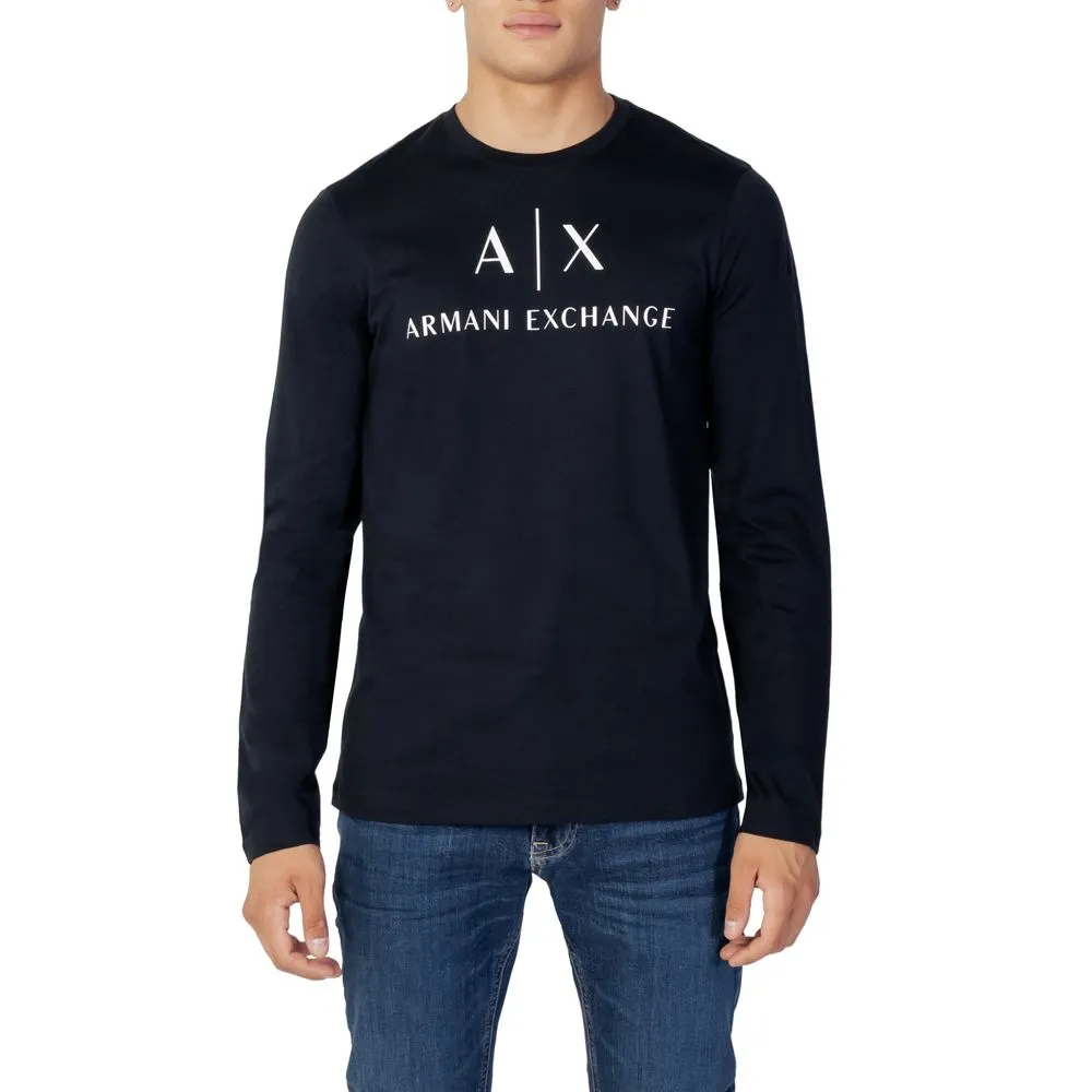 Armani Exchange Men's Blue Cotton Shirt