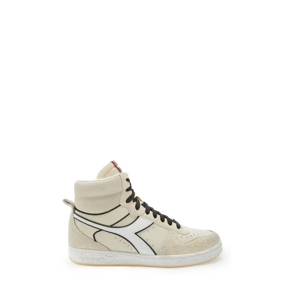 Diadora Men's Cream Leather Sneaker