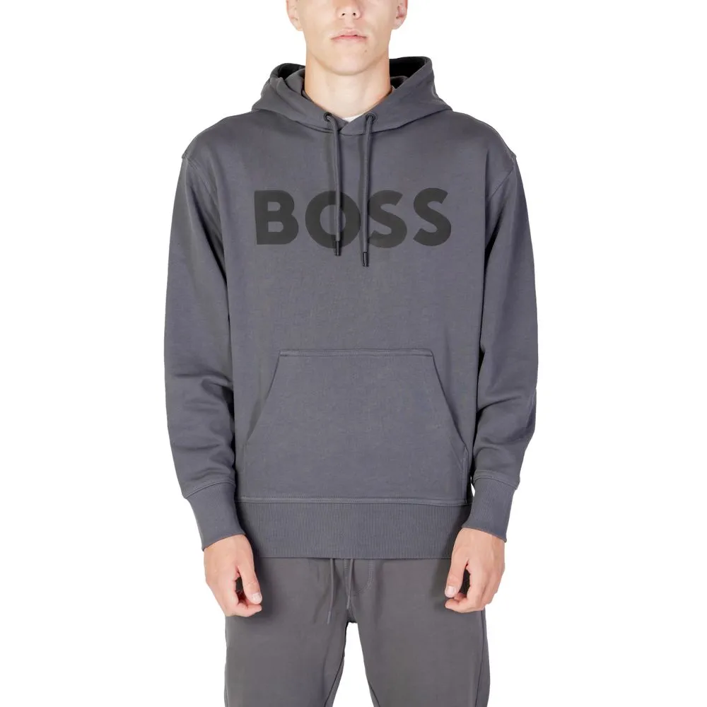 Hugo Boss Men's Gray Cotton Sweater
