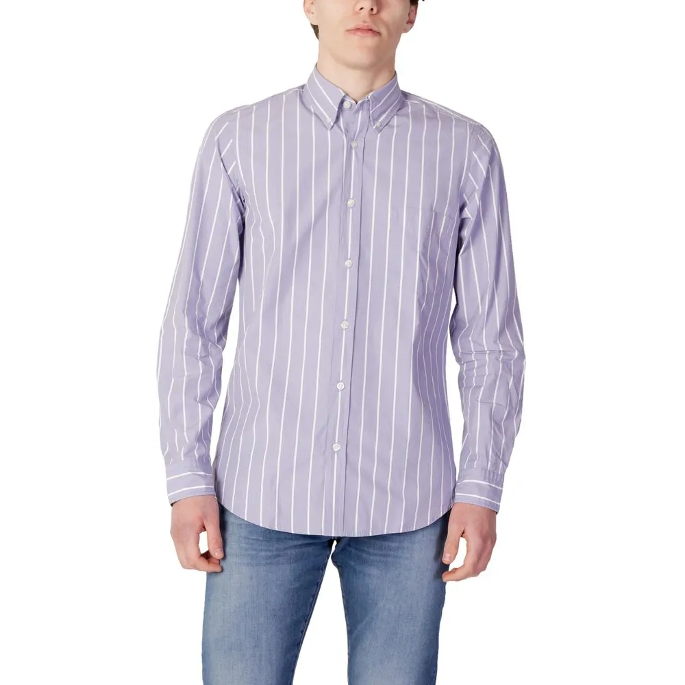 Hugo Boss Men's Purple Cotton Shirt