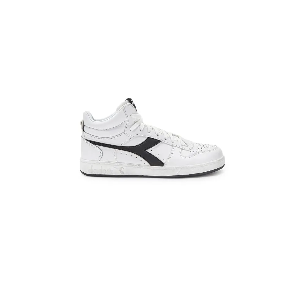 Diadora Men's Black Leather Sneaker